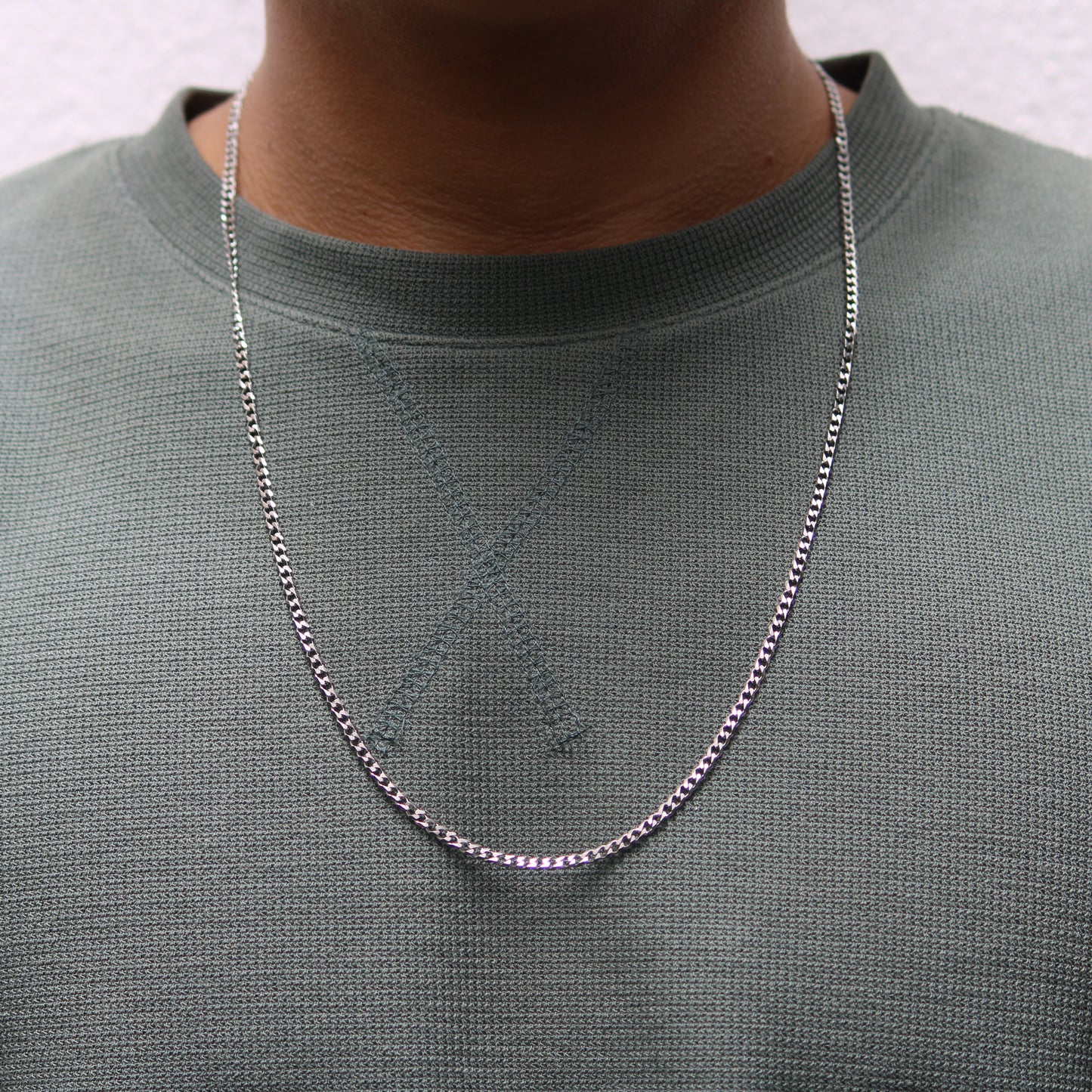 Cuban Chain (Silver) 3 mm