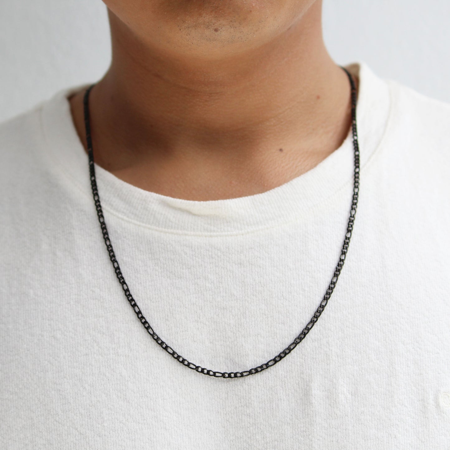 Figaro Chain (Black) 3 mm