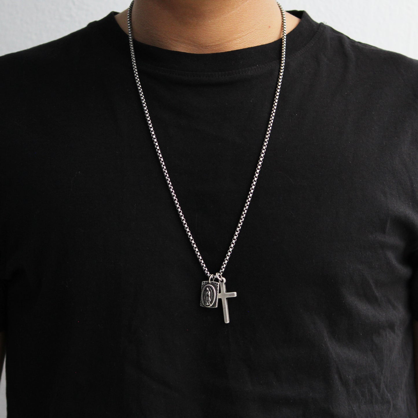 Holy Mary Silver Pendant