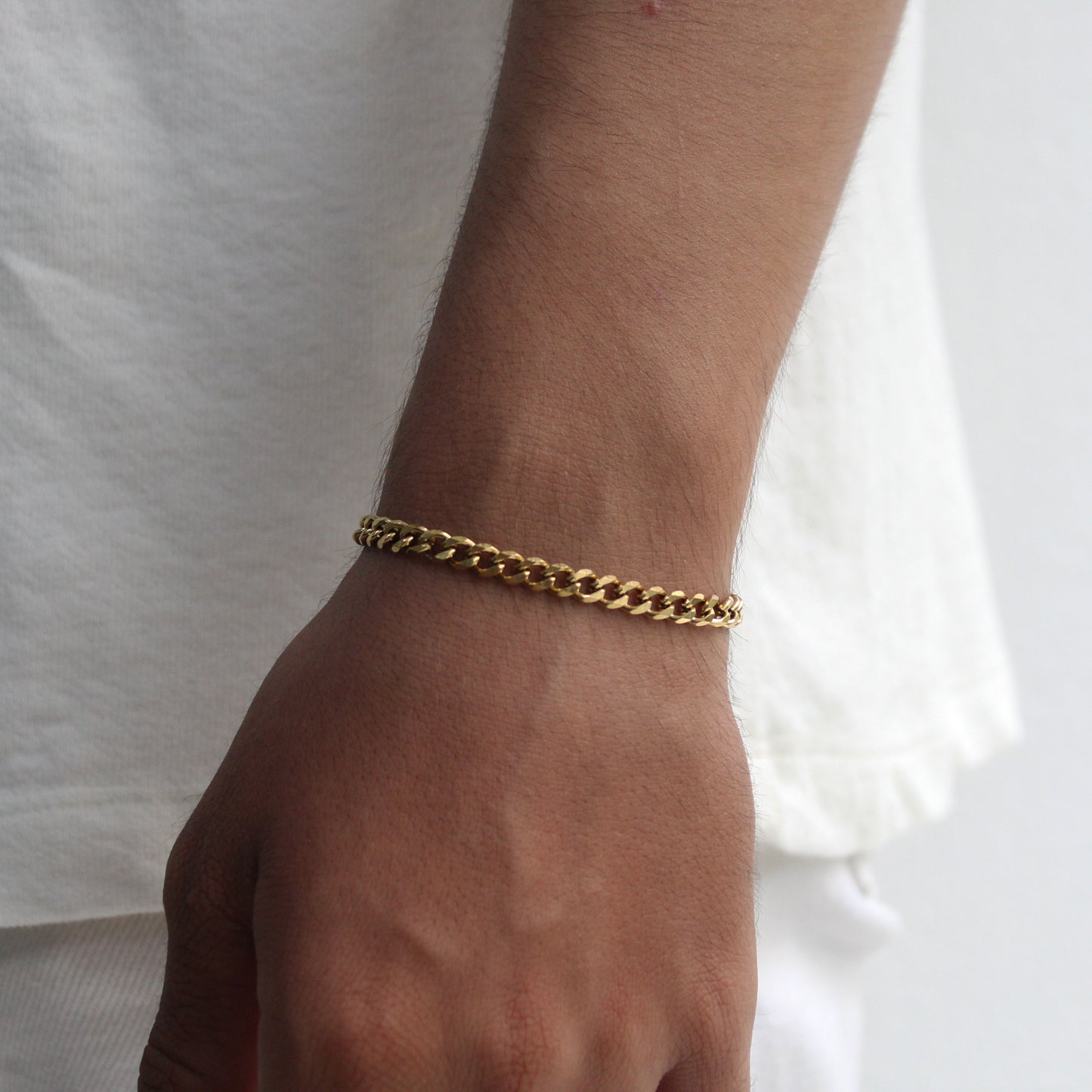 Cuban Bracelet (Gold) 5 mm