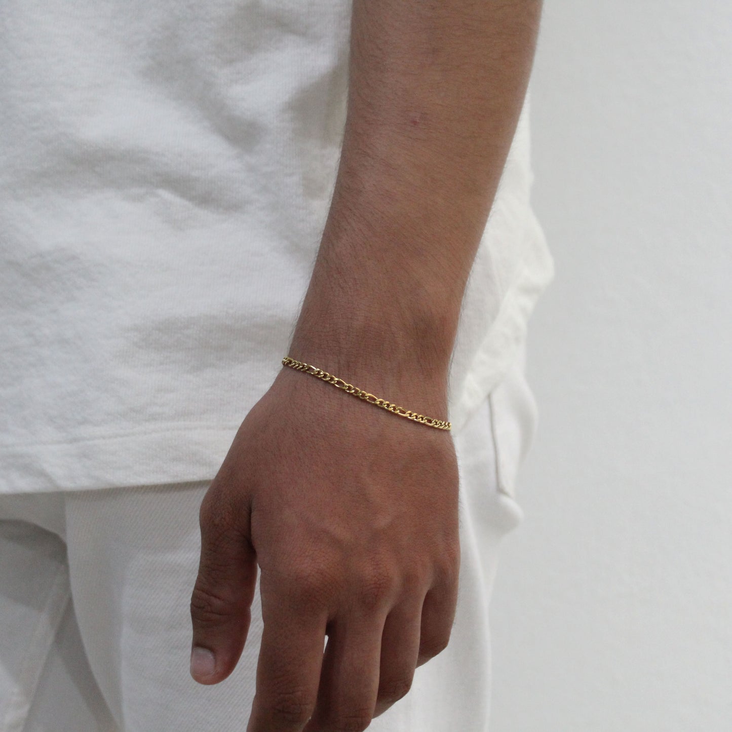 Figaro Bracelet (Gold) 3 mm