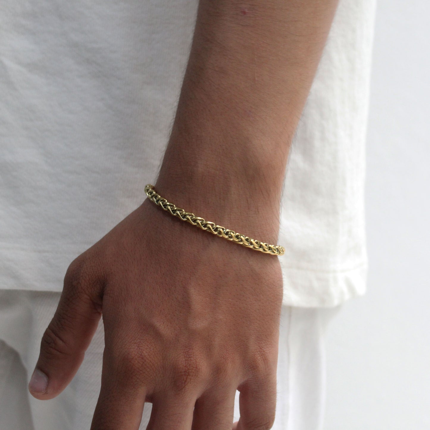 Wheat Bracelet (Gold) 5 mm