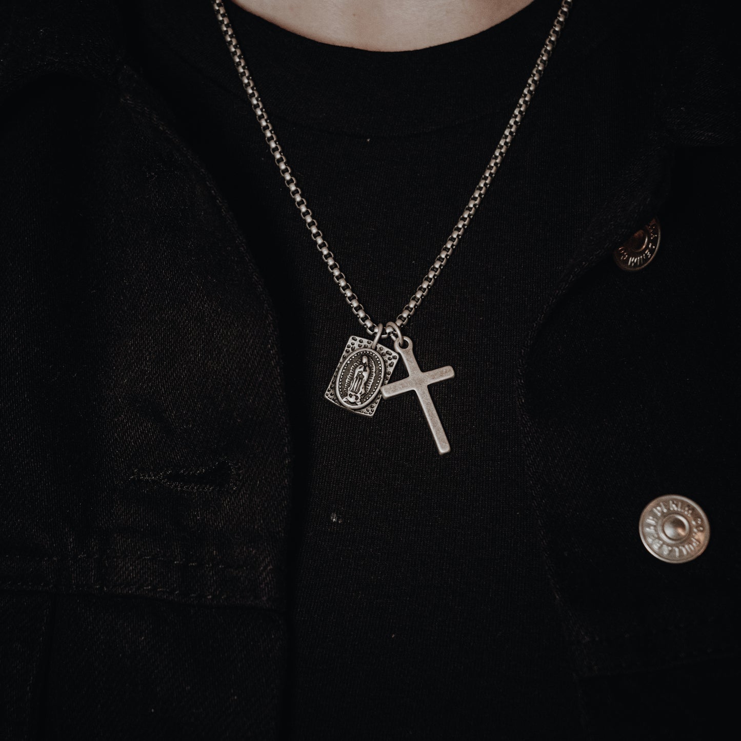 Holy Mary Silver Pendant