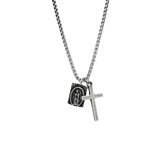 Holy Mary Silver Pendant