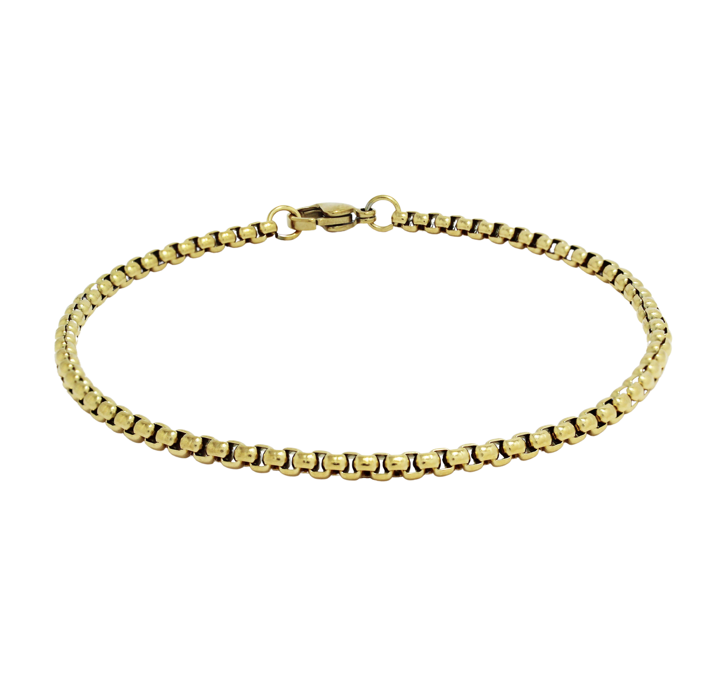 Box Bracelet (Gold) 3 mm