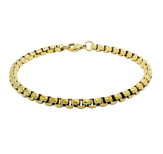 Box Bracelet (Gold) 5 mm