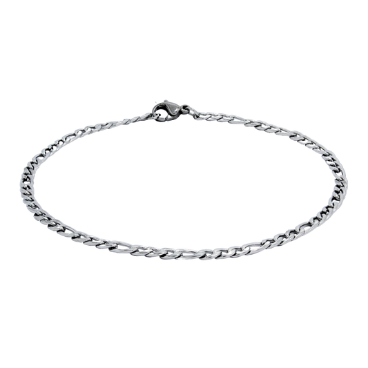 Figaro Bracelet (Silver) 3 mm