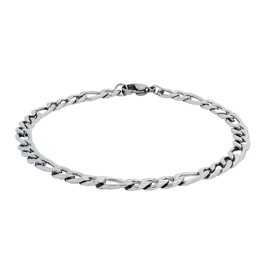 Figaro Bracelet (Silver) 5 mm