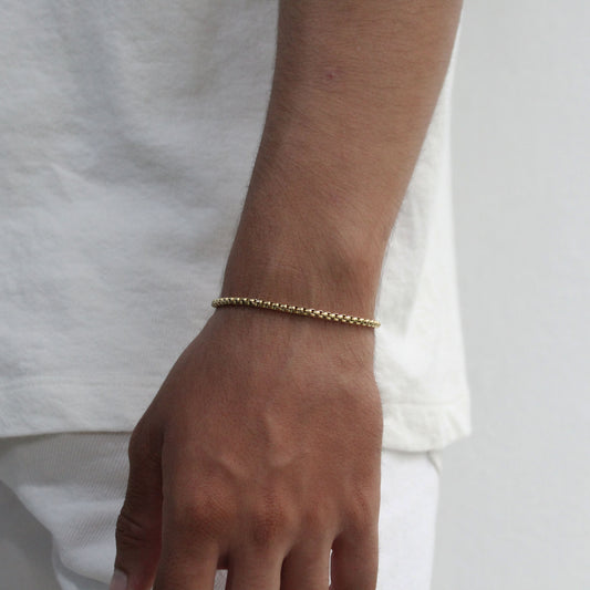 Box Bracelet (Gold) 3 mm