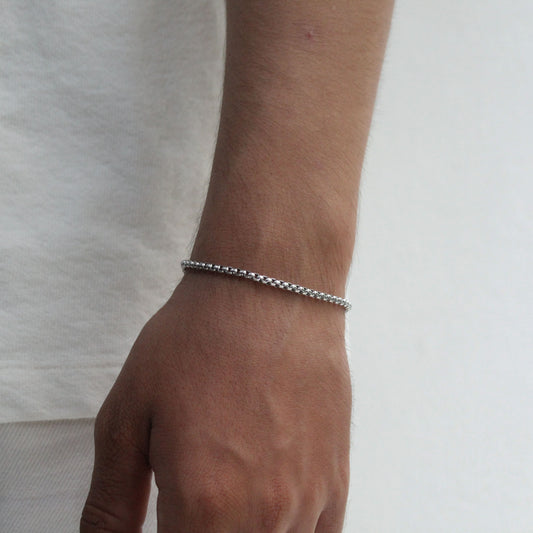 Box Bracelet (Silver) 3 mm