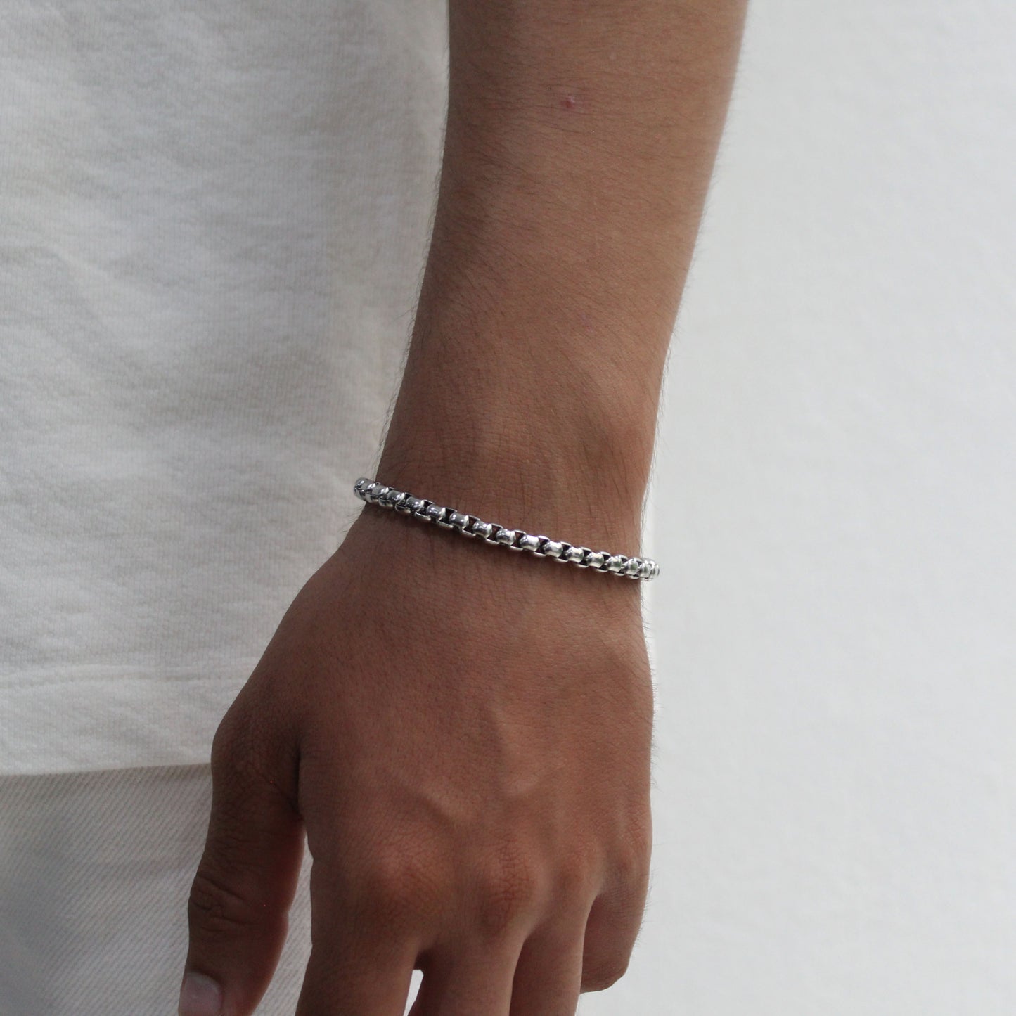 Box Bracelet (Silver) 5 mm