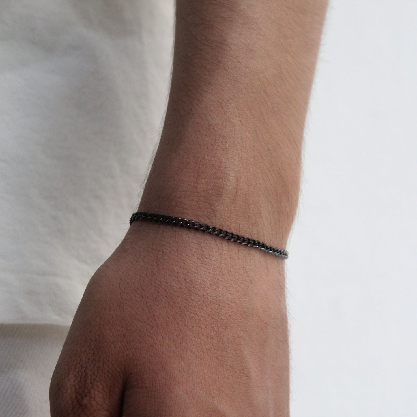 Cuban Bracelet (Black) 3 mm