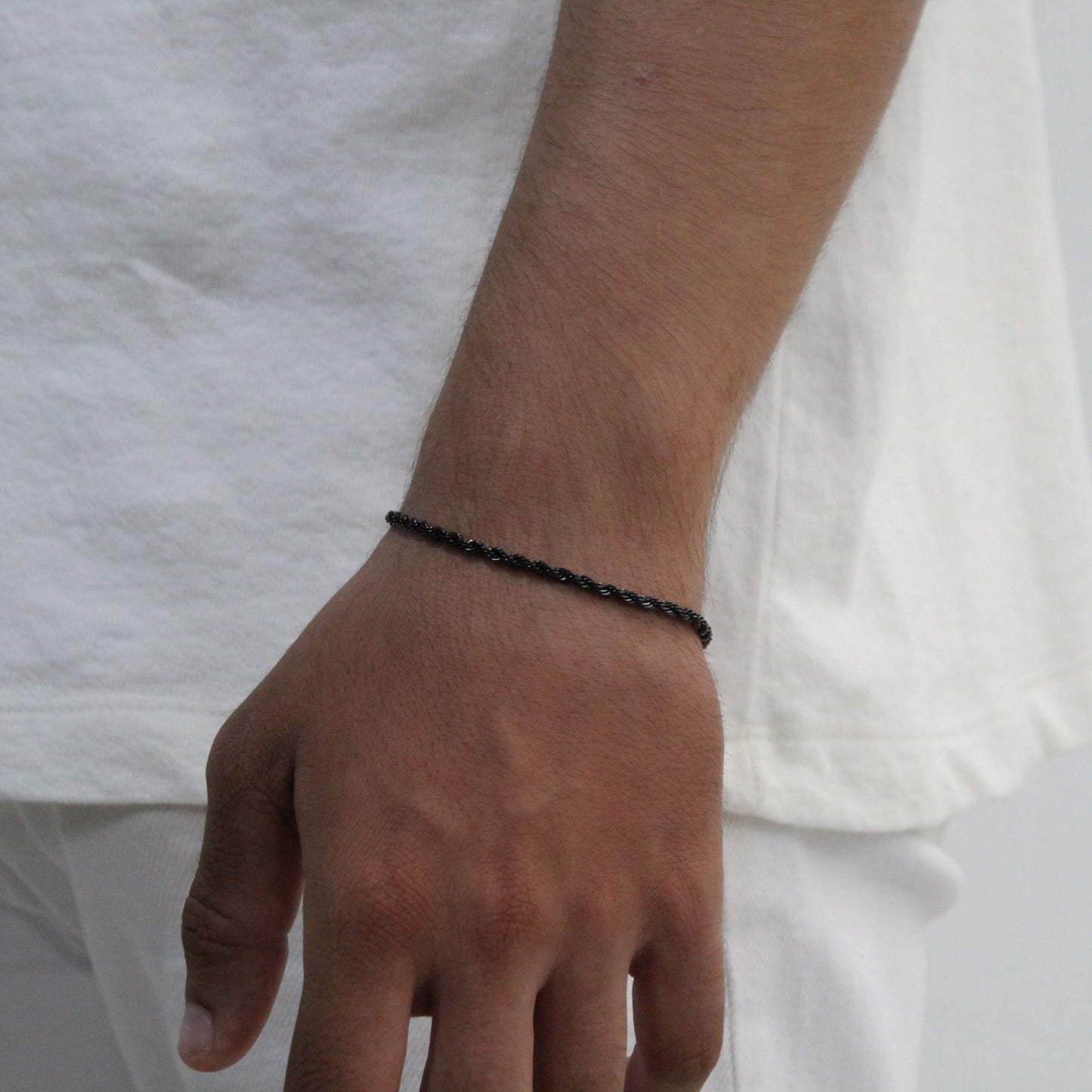 Rope Bracelet (Black) 3 mm