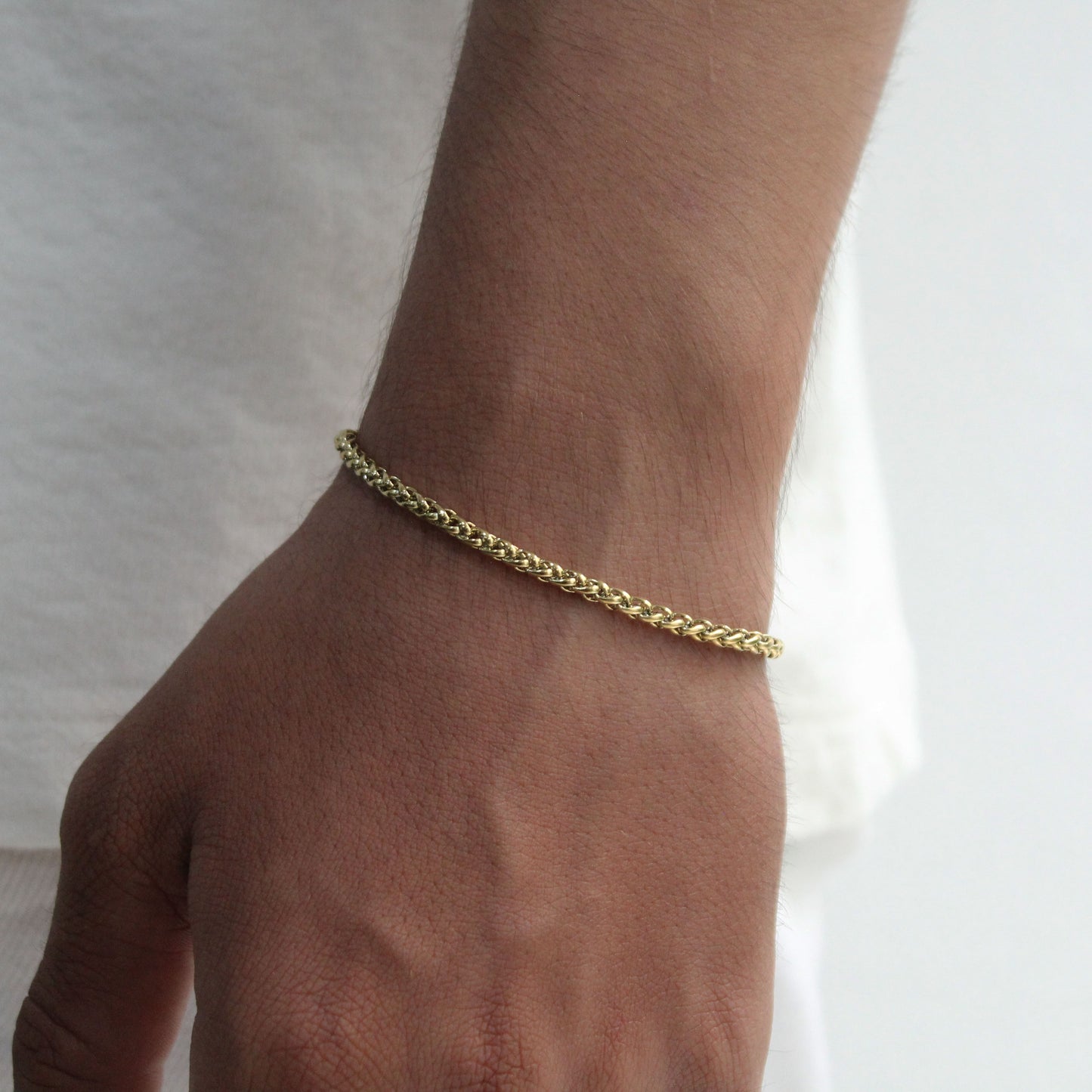 Wheat Bracelet (Gold) 3 mm