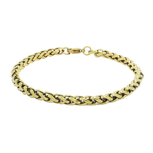 Wheat Bracelet (Gold) 5 mm